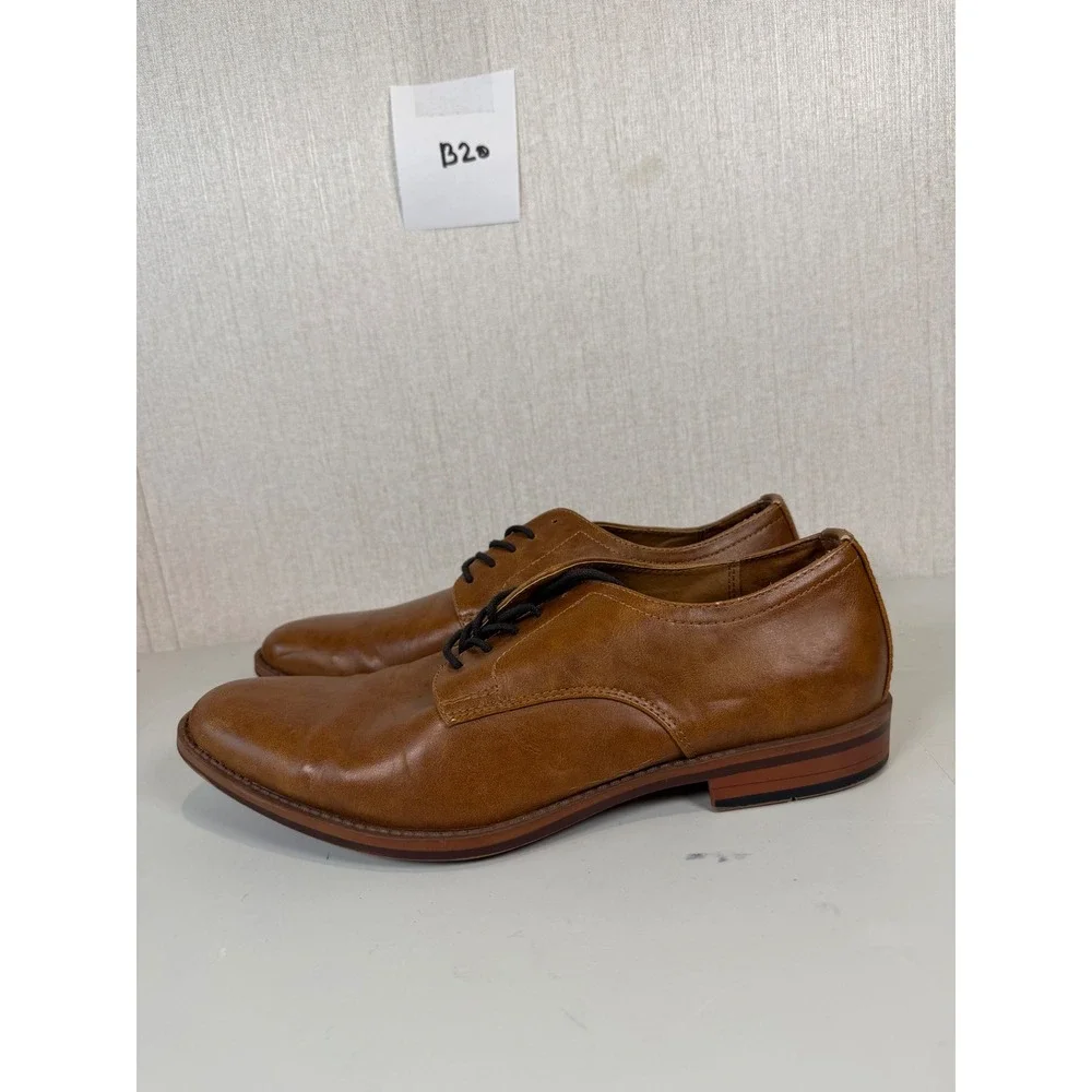 Goodfellow & Co Shoes Mens 10 Benton Lace‎ Up Dress Oxford Brown Faux Leather